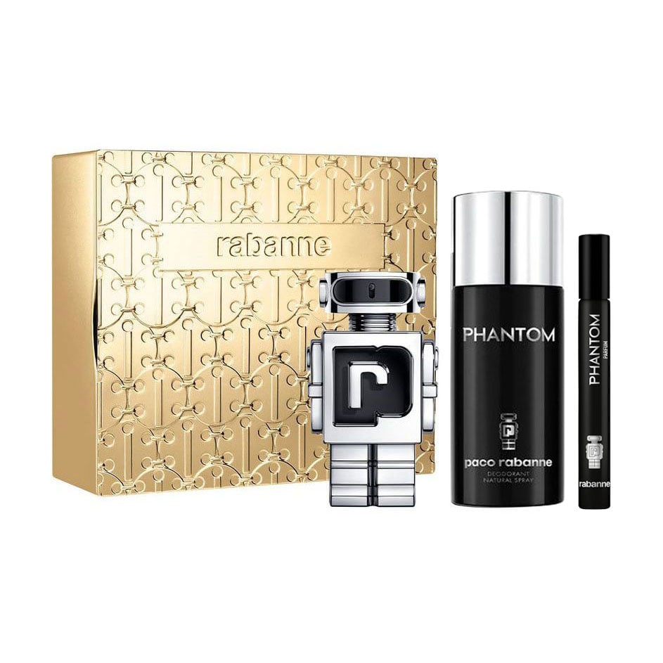 Парфумований набір чоловічий Rabanne Phantom Set (туалетна вода, 50 мл + туалетна вода, 10 мл + дезодорант-спрей, 150 мл)